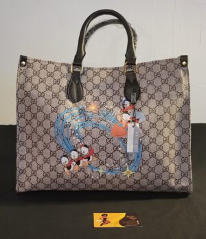 Gucci Large Beige/Brown Disney Duck Tales Tote