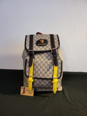 Grey And Yellow Gucci Backpack