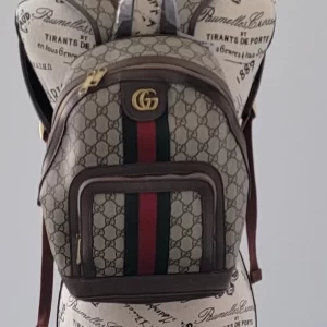 Gucci Brown Leather Backpack